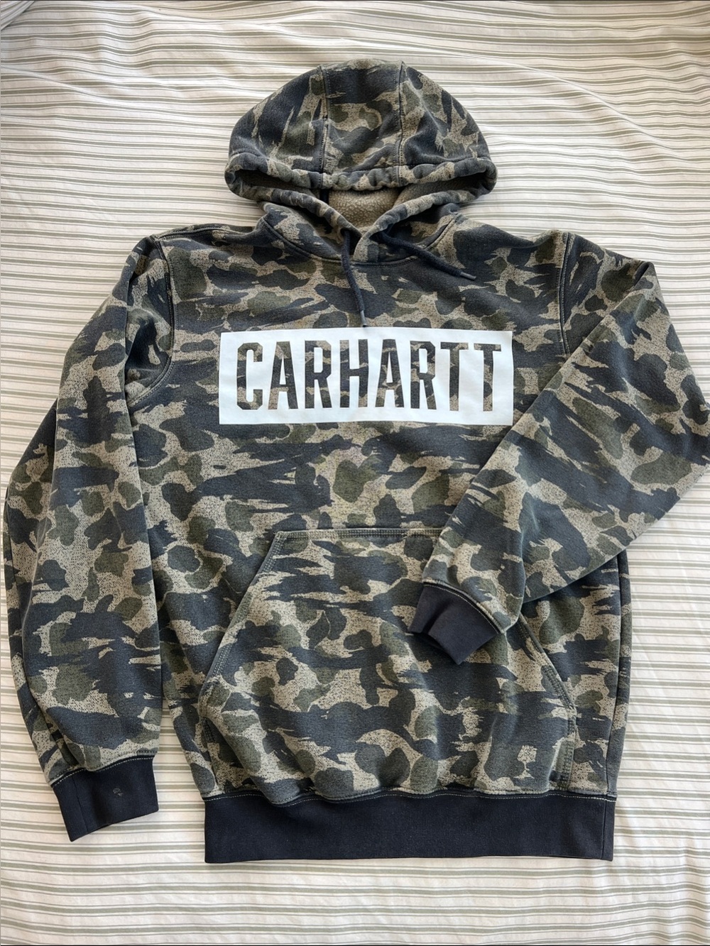 Carhartt Men's Camouflage Crewneck Hoodie - Green/Black